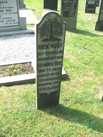 Grafsteen van Symen Andries de Roo (1857-1934)