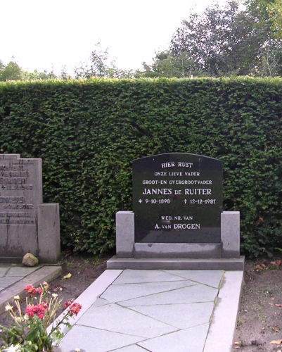 Grafsteen van Jannes DE RUITER (1898 - 1987)