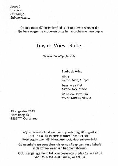 Tiny de Vries - Ruiter