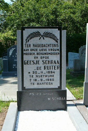 Grafsteen van Geesje Jansens DE RUITER (1894 - 1960)