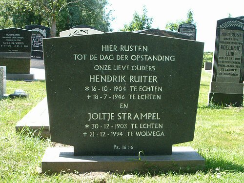Grafsteen van Hendrik Hendriks RUITER (1904 - 1946)
