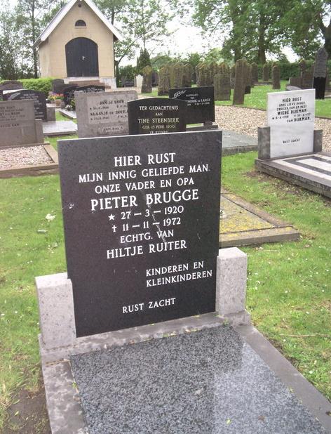 Grafsteen van Pieter BRUGGE (1920-1972)