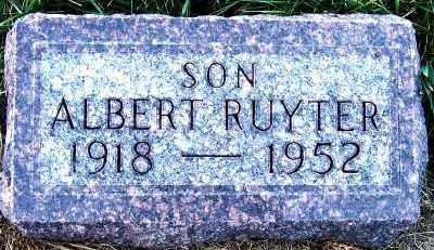 Grafsteen van Albert RUYTER (1918 - 1952)