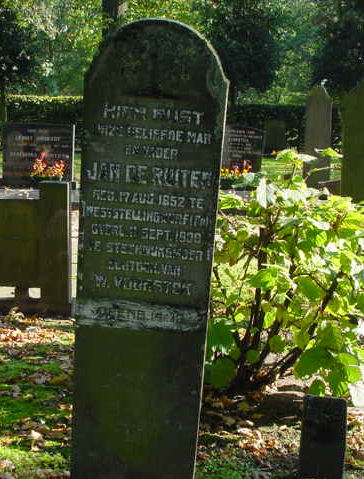 Grafsteen van Jan Alberts DE RUITER (1852 - 1930)