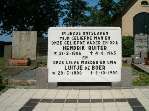 Grafsteen van Hendrik Alberts RUITER (1886 - 1965)