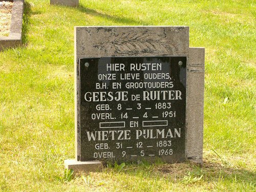 Grafsteen van Geesje Jochems DE RUITER (1883 - 1951)