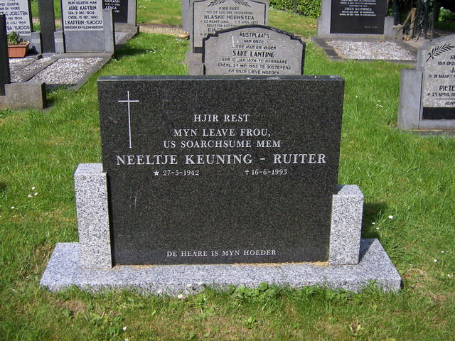 Grafsteen van Neeltje RUITER (1942 - 1993)