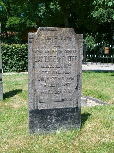 Grafsteen van Jantje Egberts DE RUITER (1879 - 1948)