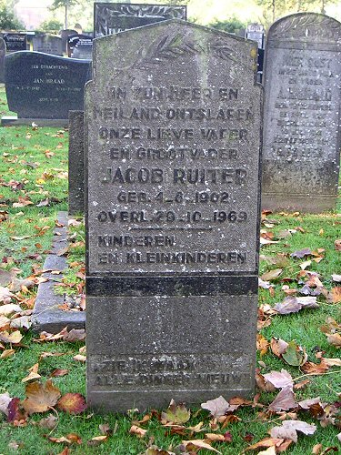 Grafsteen van Jacob RUITER (1902 - 1969)