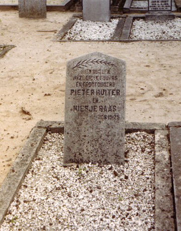 Grafsteen van Pieter Durks RUITER (1843 - 1929)