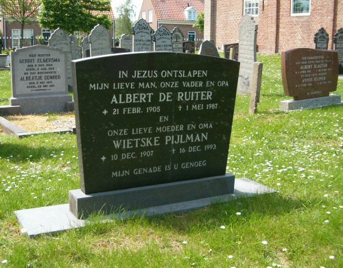 Grafsteen van Albert DE RUITER (1905 - 1987)