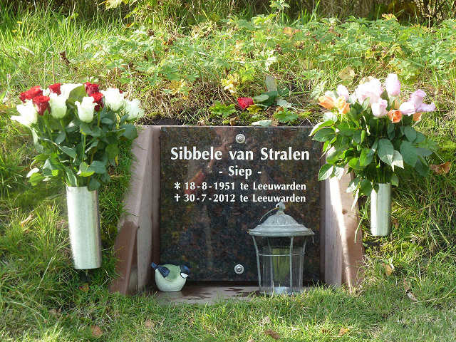 Grafsteen van Sibbele (Siep) VAN STRALEN (1951-2012)