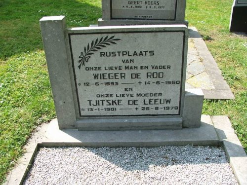 Grafsteen van Wieger Symens de Roo (1893-1960)